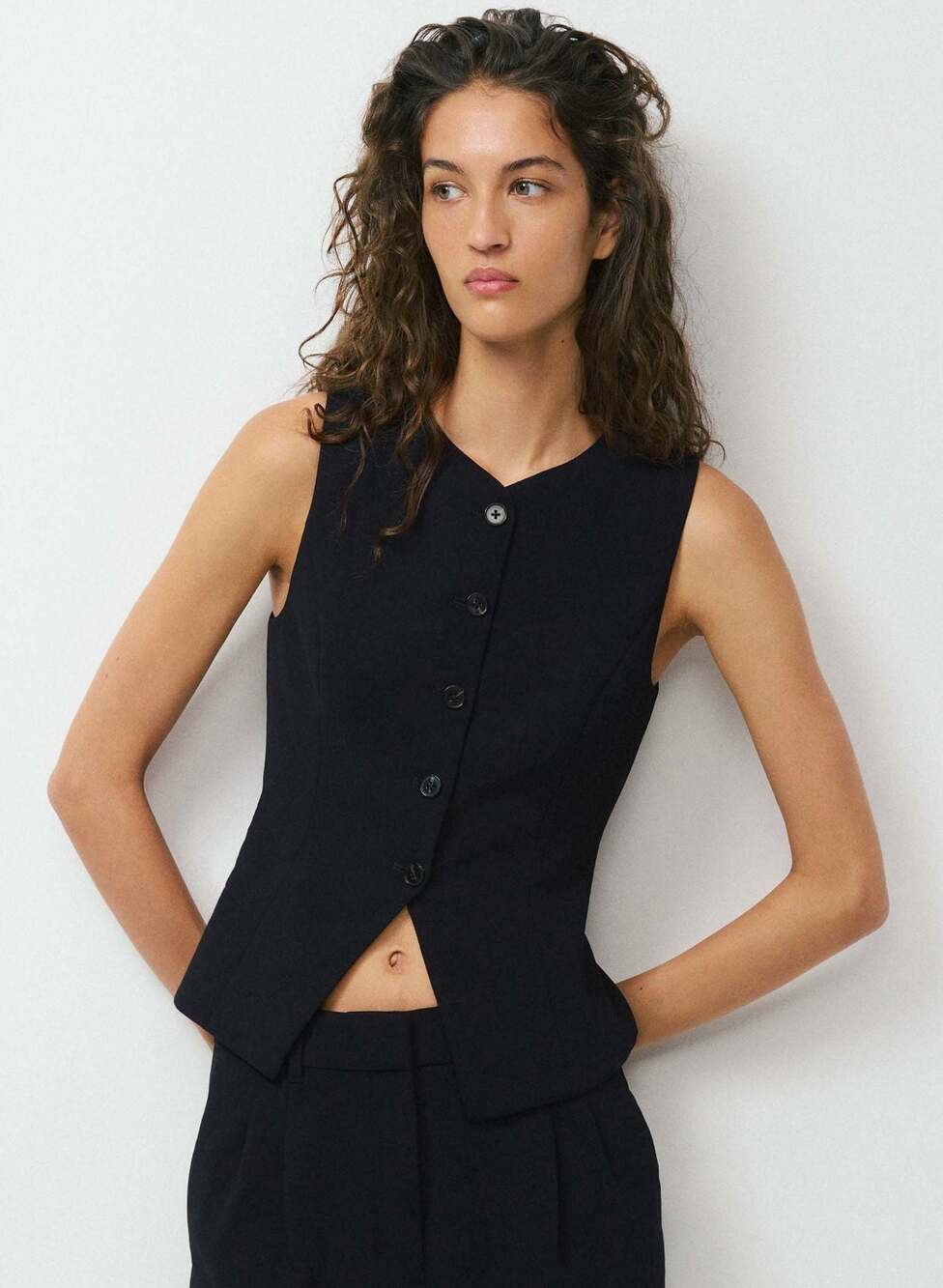 Aritzia Black Tailored Vest